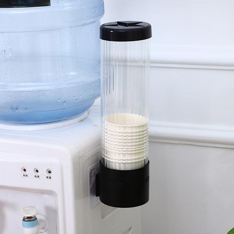 Jednorázové zásobníky na papírové kelímky Plastové držáky na kelímky pro zásobník na vodu Nástěnné automatické skladování kelímků Nádoby na kelímky