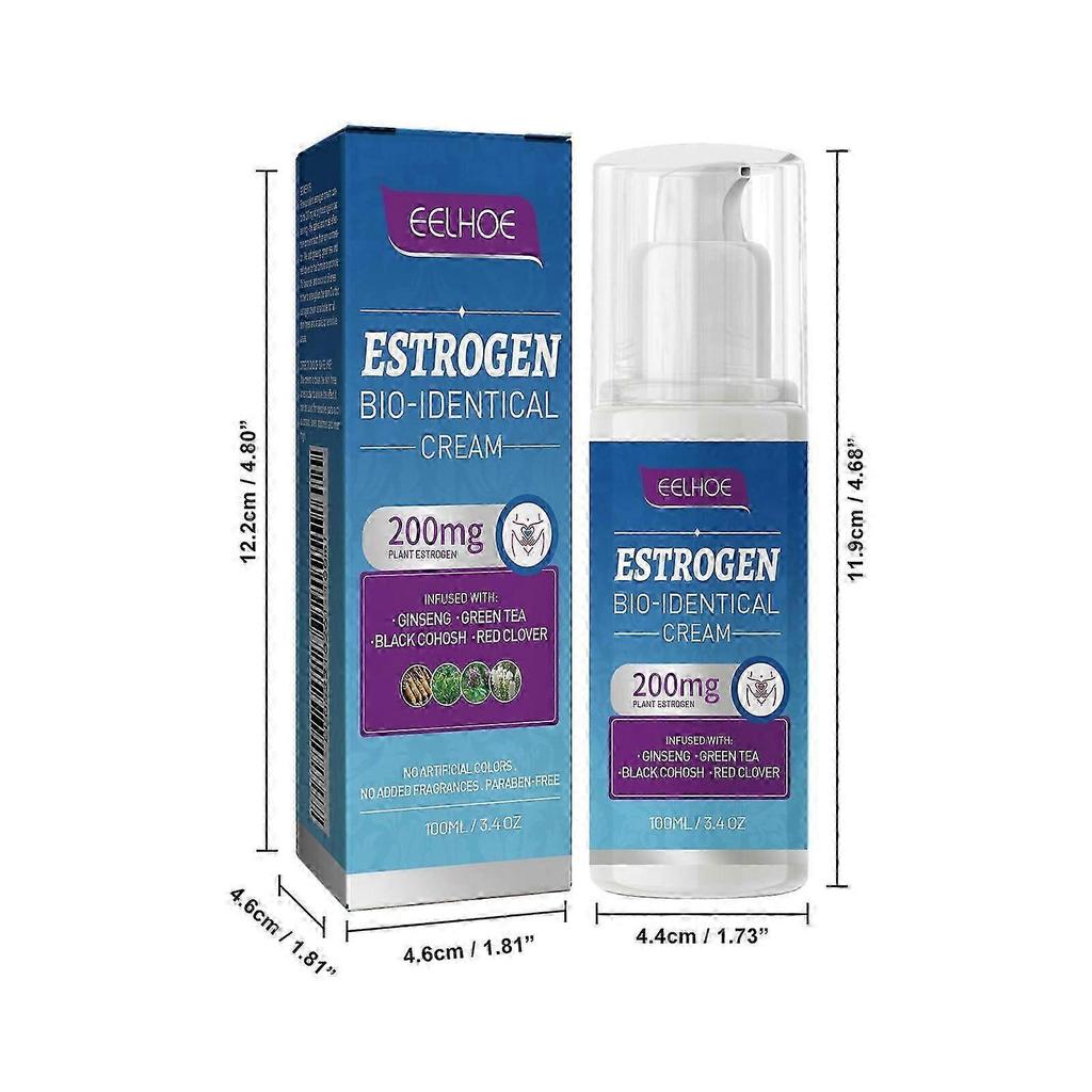 1-3x Estrogen Bio-identical Cream 100ml Natural Menopause Relief Cream for Hormone Balance