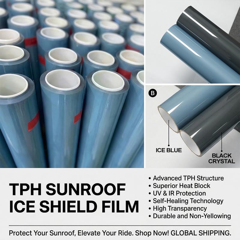 7.5mil TPH PPF Car Sunroof Insulation Film Anti-Heat Anti-UV Scratch Resistant Auto Skylight Protective Film Car Decoration Film