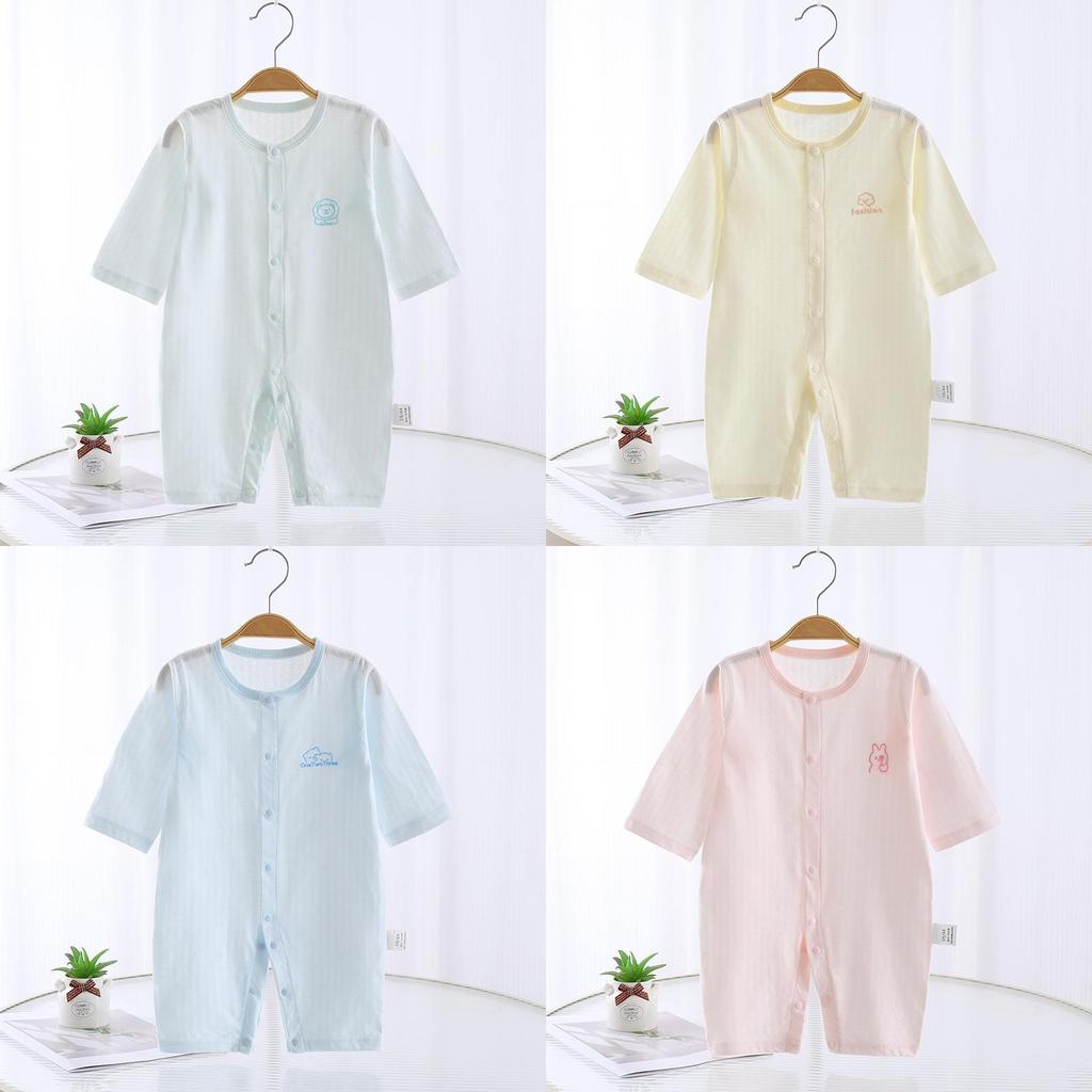 Baby Summer Cotton Sleeveless Romper With No Bone Technology For Newborns And Infants