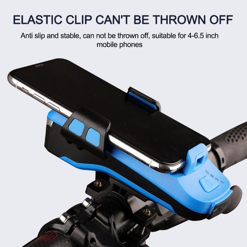 Buy 4 In 1 Bike Light Rechargeable Flashlight Phone Holder Light