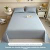 Thick Brushed Striped Bed Sheet Minimalist Solid Student Dormitory Single/Double 3Pcs Set