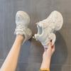 Popular Thick-soled Inner Height-increasing Dad Shoes 2025 Spring New Star with the Same Casual Versatile Fashion Style Lace-up Women