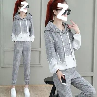 Fashionable Sweatshirt Suit for Women In Spring and Autumn, Western Style, Slimming and Age-reducing Professional Two-piece Set for Small People