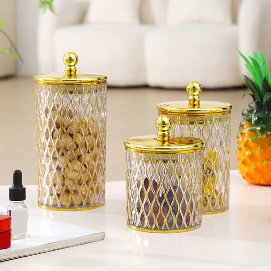 1/3Pcs Storage Jar Food Storage Container with Rubber-Sealed Lids Freshness Stackable Wide Opening Kitchen Storage Jar