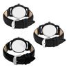 Conjunto de relojes de pulsera para hombre. (3 piezas), Juego de 3 relojes de pulsera para hombre Gk Multicolor, Shunya