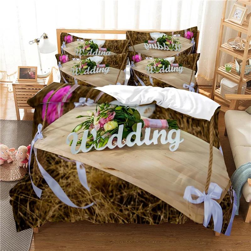 New Bedding Set Print Modern Simple Series Home Textile Bedclothes Microfiber Fabric Beddings Cute Single 140x210cm BedCover