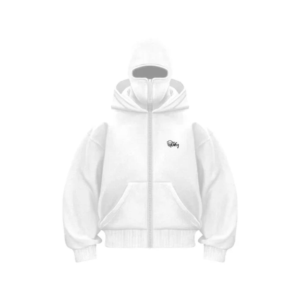VibeStreet New Autumn Winter Hoodie Mens Loose Hooded Zipper Jacket Gothic Star Fashion Punk Y2k Hip Hop Harajuku Clothing Men Sweatshirts Oversized