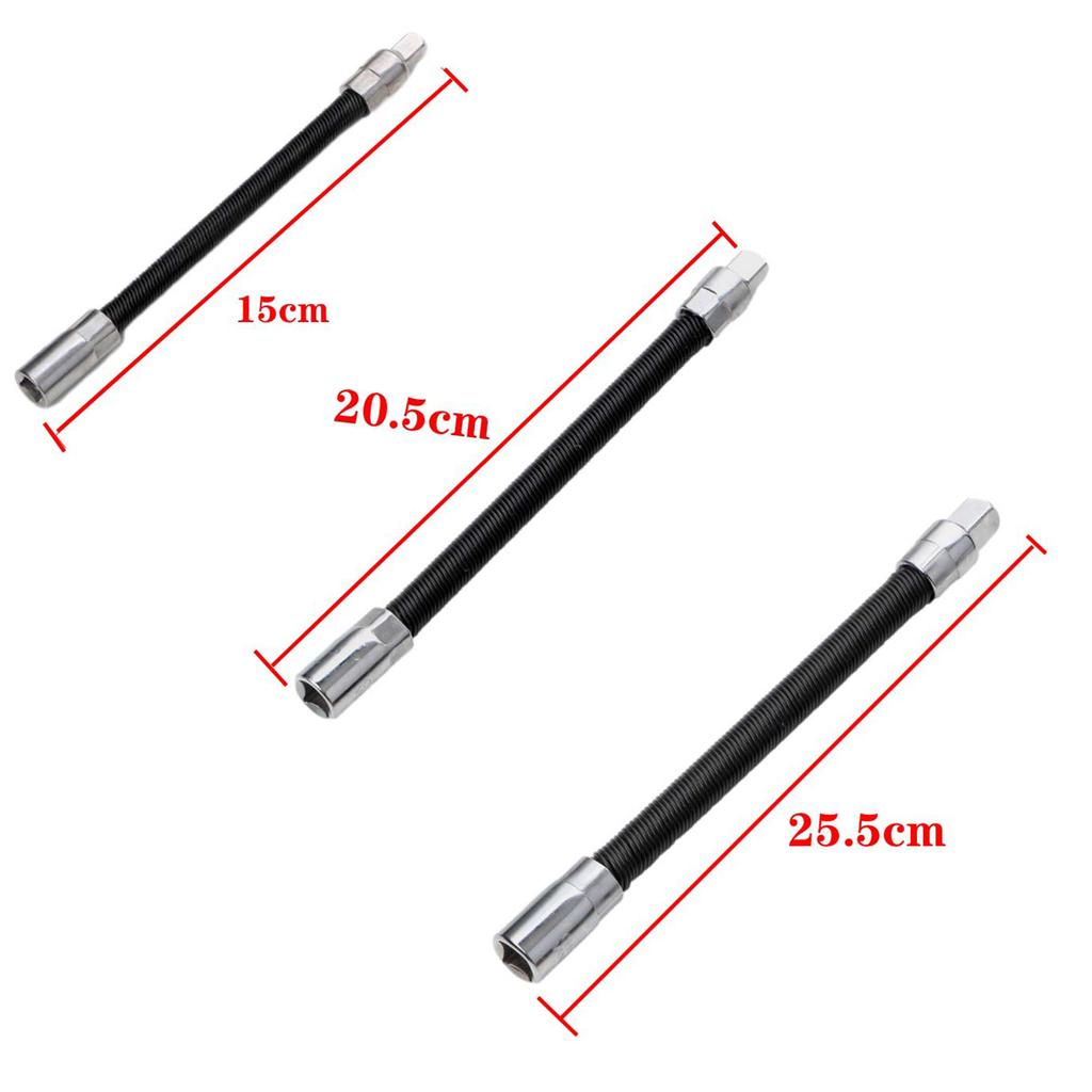 Extension Rod Electric Wrench Sleeve Socket Soft Bendable Hose for Screw Removal