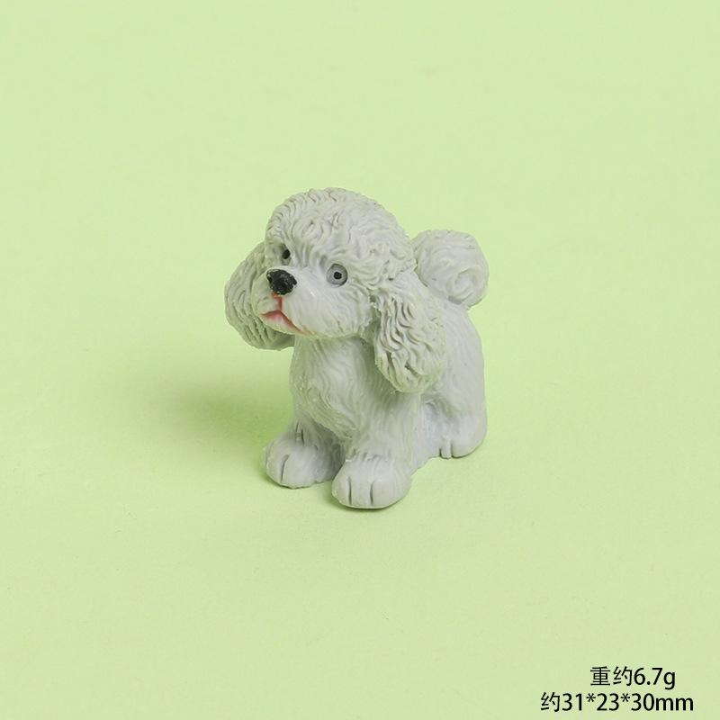 Cute Resin Dog Figure Realistic Animal Statue Mini Desk Car Decor Micro Landscape DIY Craft Ornament Gift