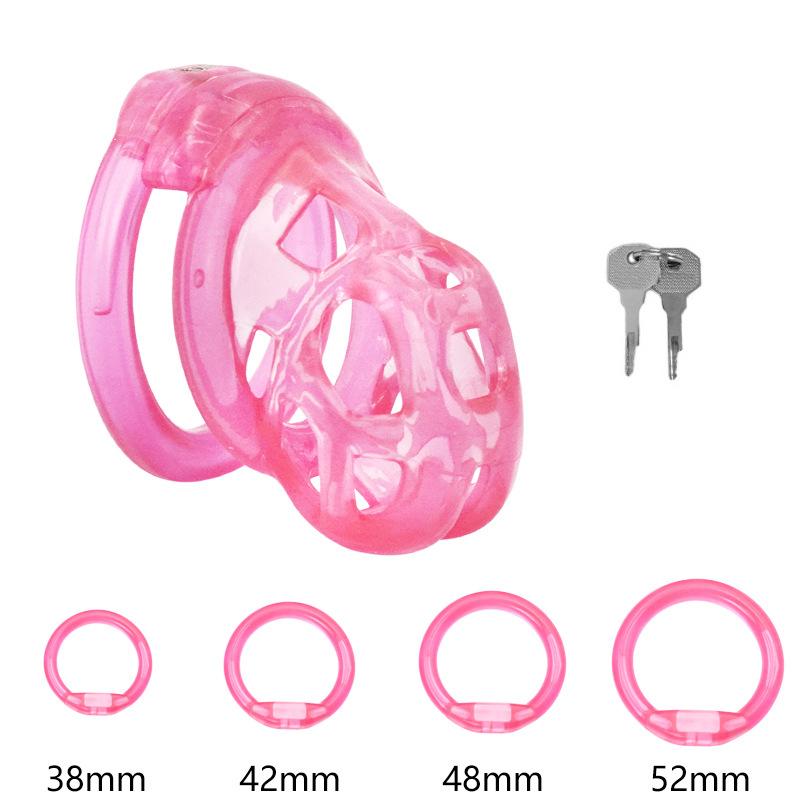 PET Honeycomb Lock Ring Chastity Cage for Male Pet Cock Cage Adult Toys Lockable Ring