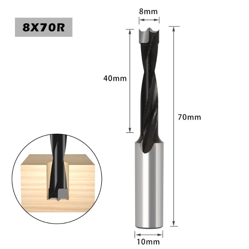 2 Flute Drill Bits 70Mm Length 10Mm Shank Left/Right Row Drill Carbide Hole Opener Wood Alloy Tool