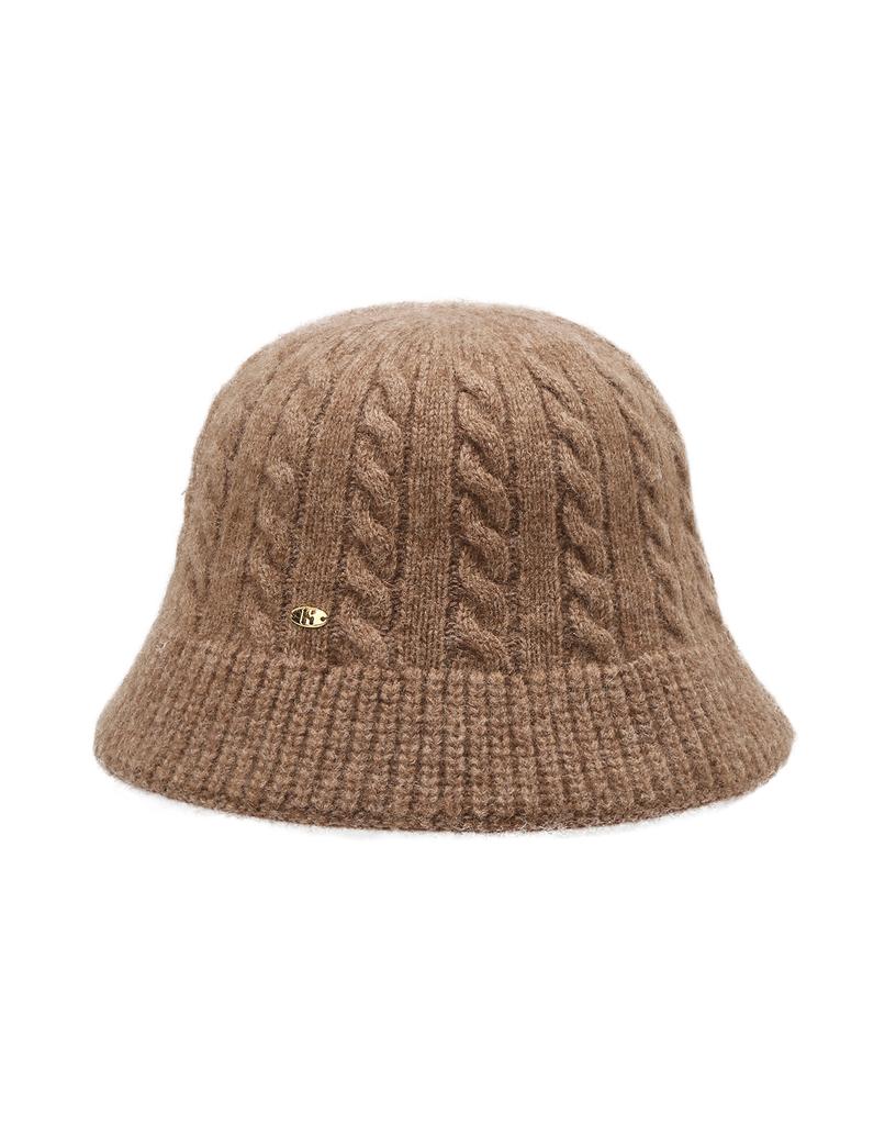 Hejiseuyeoseongaegseseoli Beige Woven Logo Embellishment Wool Blend Bucket Hat
