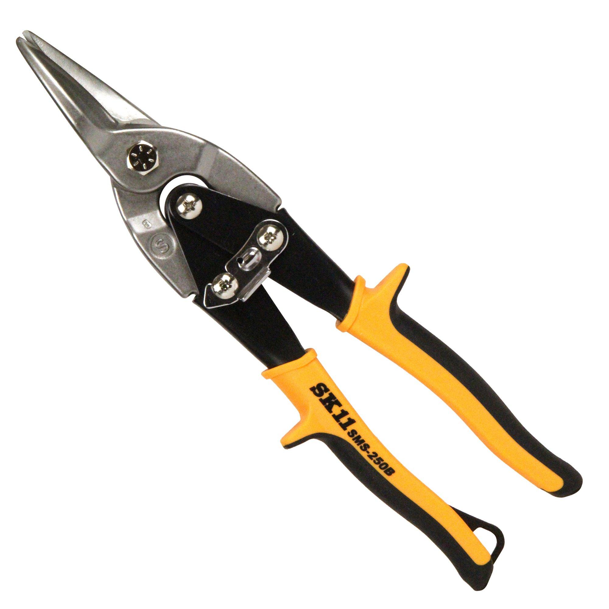 

SK11 Metal Cutting Serrated Blade Curved Blade Scissors, Double-Strength Type, SMS-250B, &