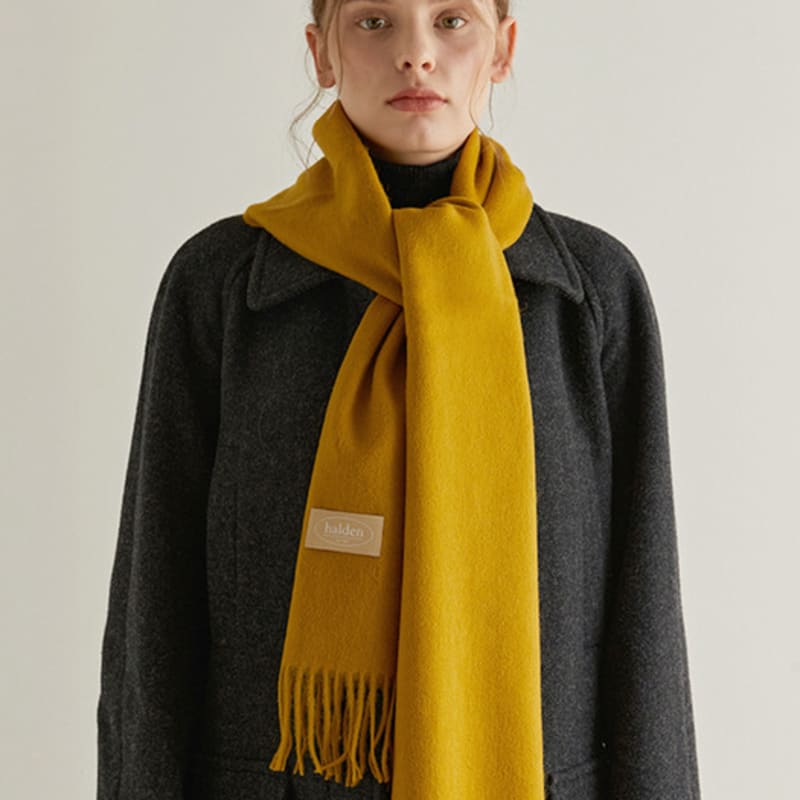 Halden Wool Color Muffler (M007_mustard)