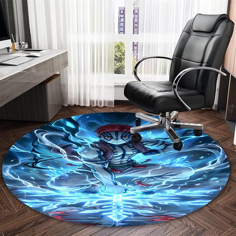 1pc Akaza  Carpet, Round Rug, Comfortable, Suitable for Entryways, Living Rooms, Office, And Bedrooms, Christmas Decoration
