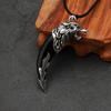 1 Stück Herren Wolfszahn Halskette, Cooler Anhänger Edelstahlkette Schmuck, Vatertagsgeschenk