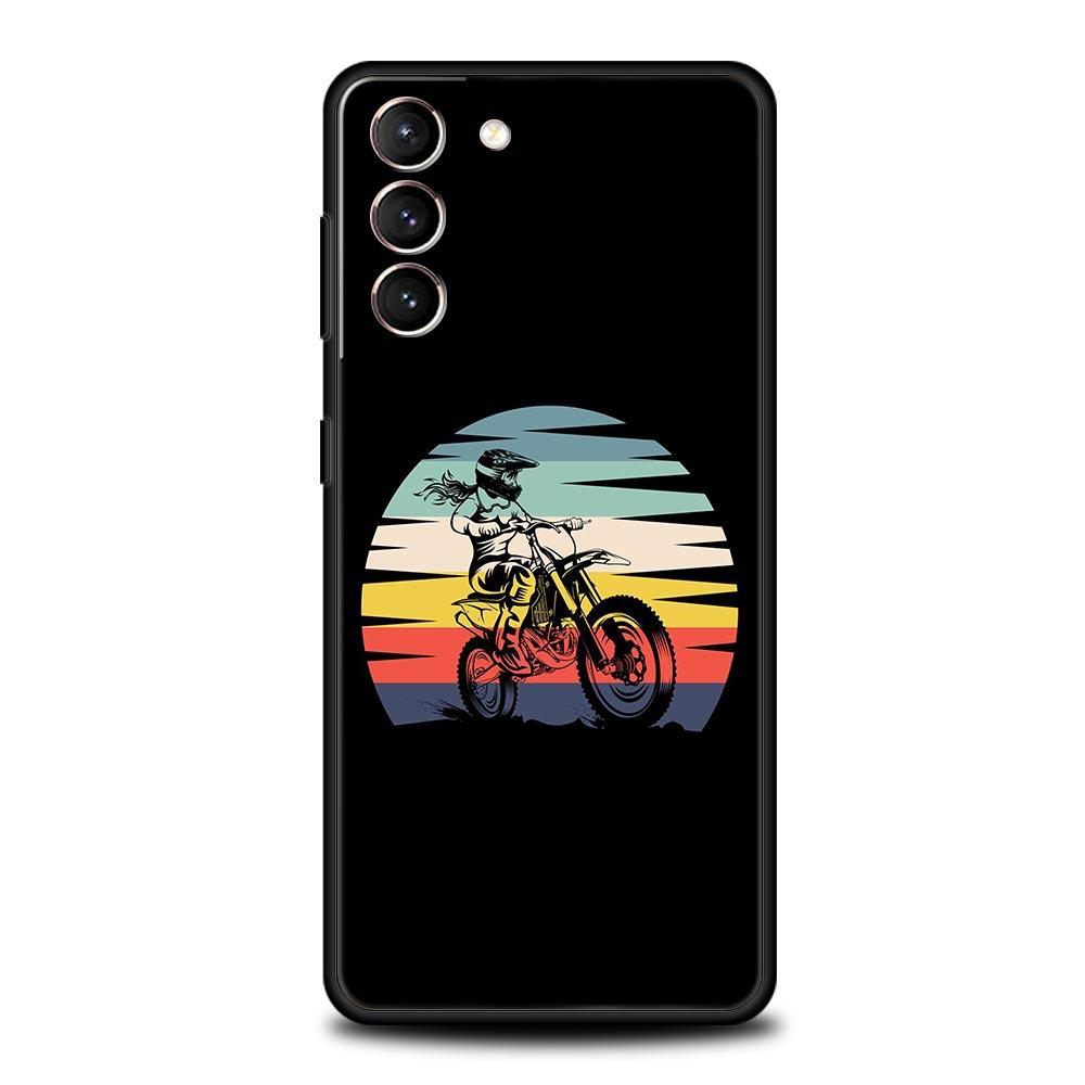 Moto Cross Motorcycle Sports Phone Case For Samsung Galaxy S24 S23 S22 5G S20 Ultra S21 FE S10 S9 Plus S10E S8 Lite 20 TPU Cover