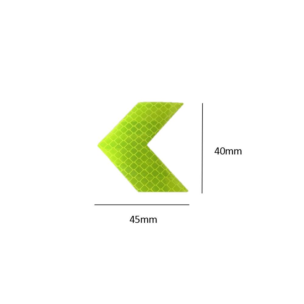 10Pcs Car Sticker Reflective Arrow Sign Tape Warning Safety Sticker for Car Bumper Trunk Reflector Hazard Tape Car Accessories