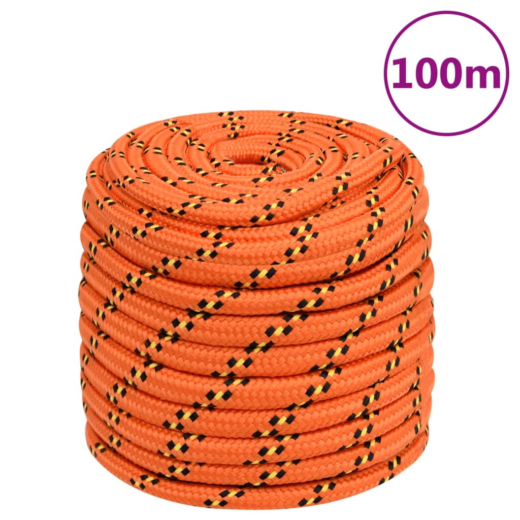 Vidaxl Linka Żeglarska, Pomarańczowa, 16 Mm, 100 M, Polipropylen