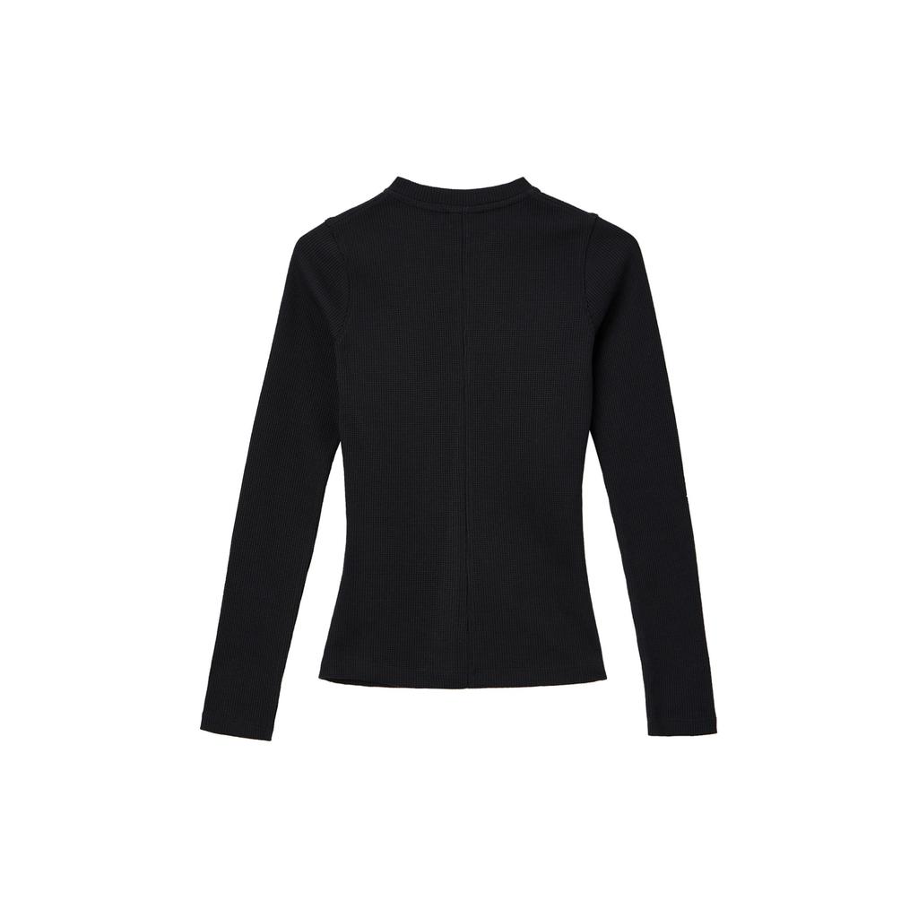 Jordan FW24 Bequemes Weiches Slim Fit Langarm Strickoberteil Damen Oberteile Schwarz Weiß HF9469010