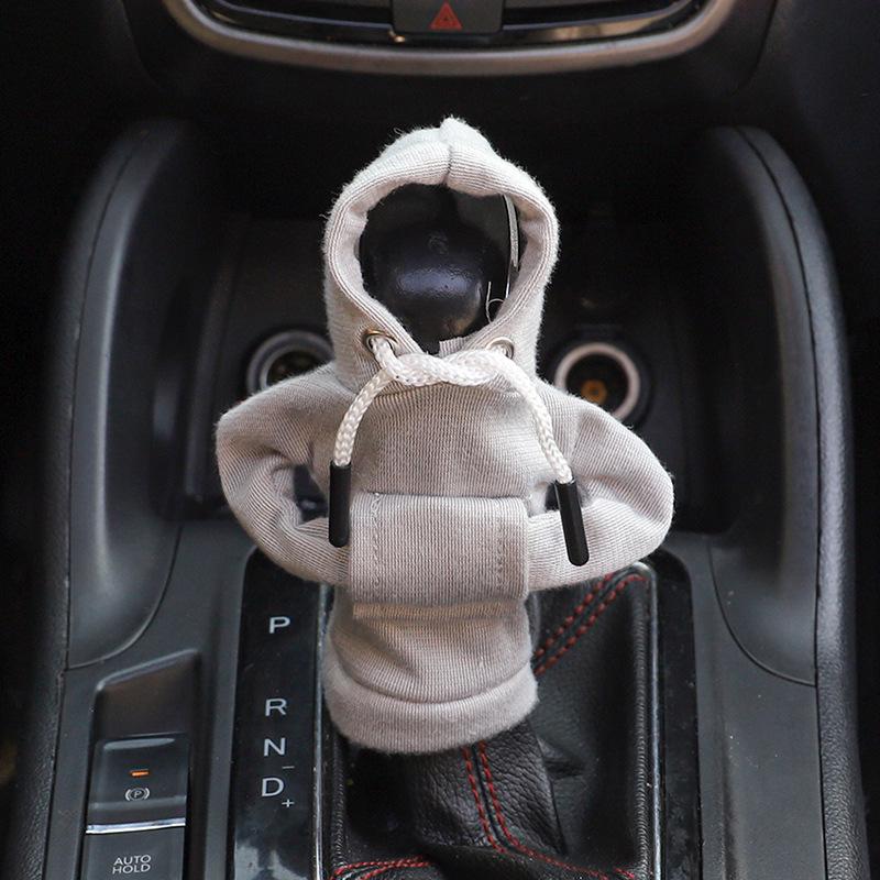 

New Gear Shift Knob Cover: Hoodie Style Sleeve for Car Decoration
