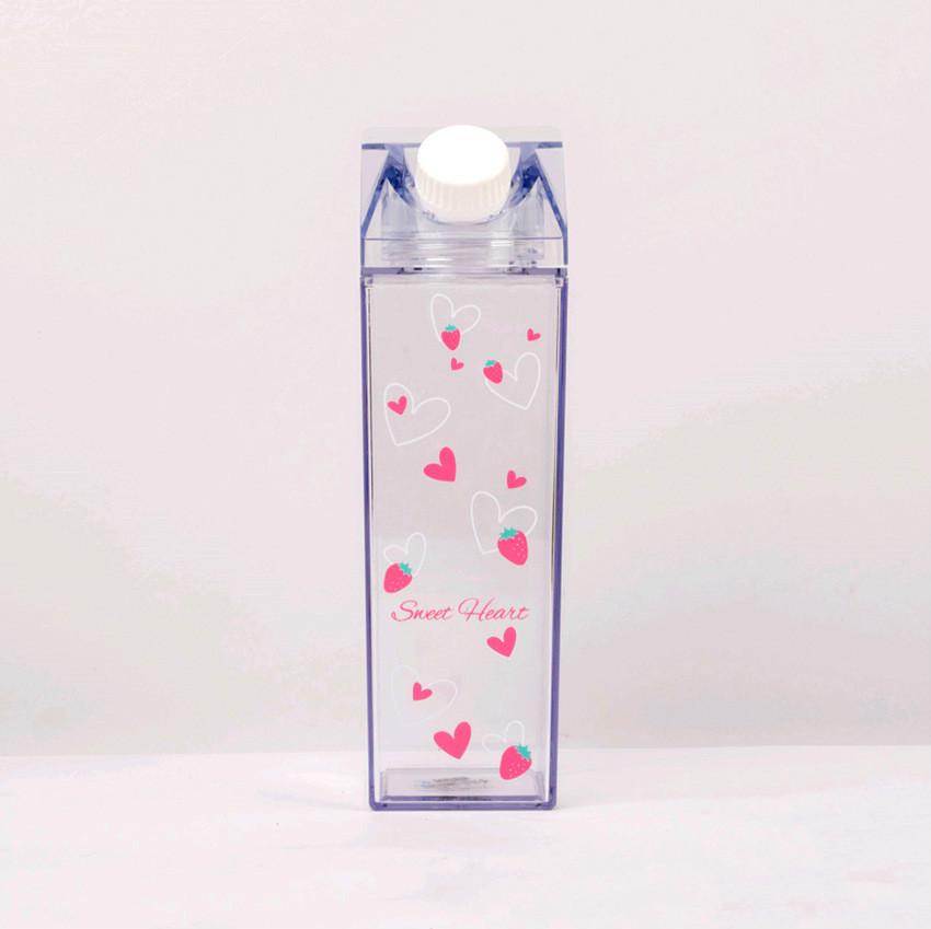 

Прозрачная печать для девочек, креативная квадратная пластиковая чашка для молока большой емкости, чашка для воды, чашка