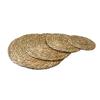Cattail Round Non-Slip Coaster & Placemat Set - Kitchen & Restaurant Anti-Scald Mats, Decorative Round Table Mats.