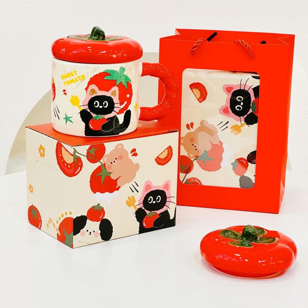 Souvenir Cartoon Cat and Animal Cute High Perfect Large Capacity Ceramic Cup Simple Set Mug Festive Cup