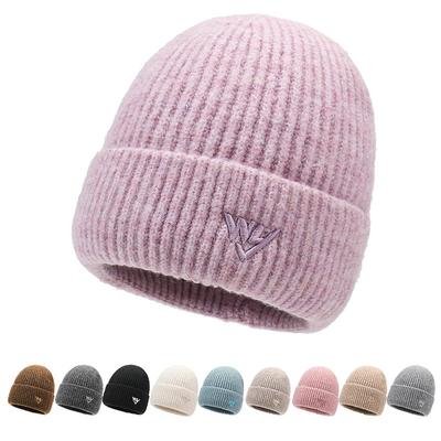 Bestickte Buchstaben Wollmütze Herbst Winter Warme Ohrenschutzmütze Herren Damen Mütze Strickmütze