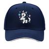 Playful Husky Smiling Pet Illustrati Hip Hop hat Fashion Outdoor Sports Sandwich Baseball Cap
