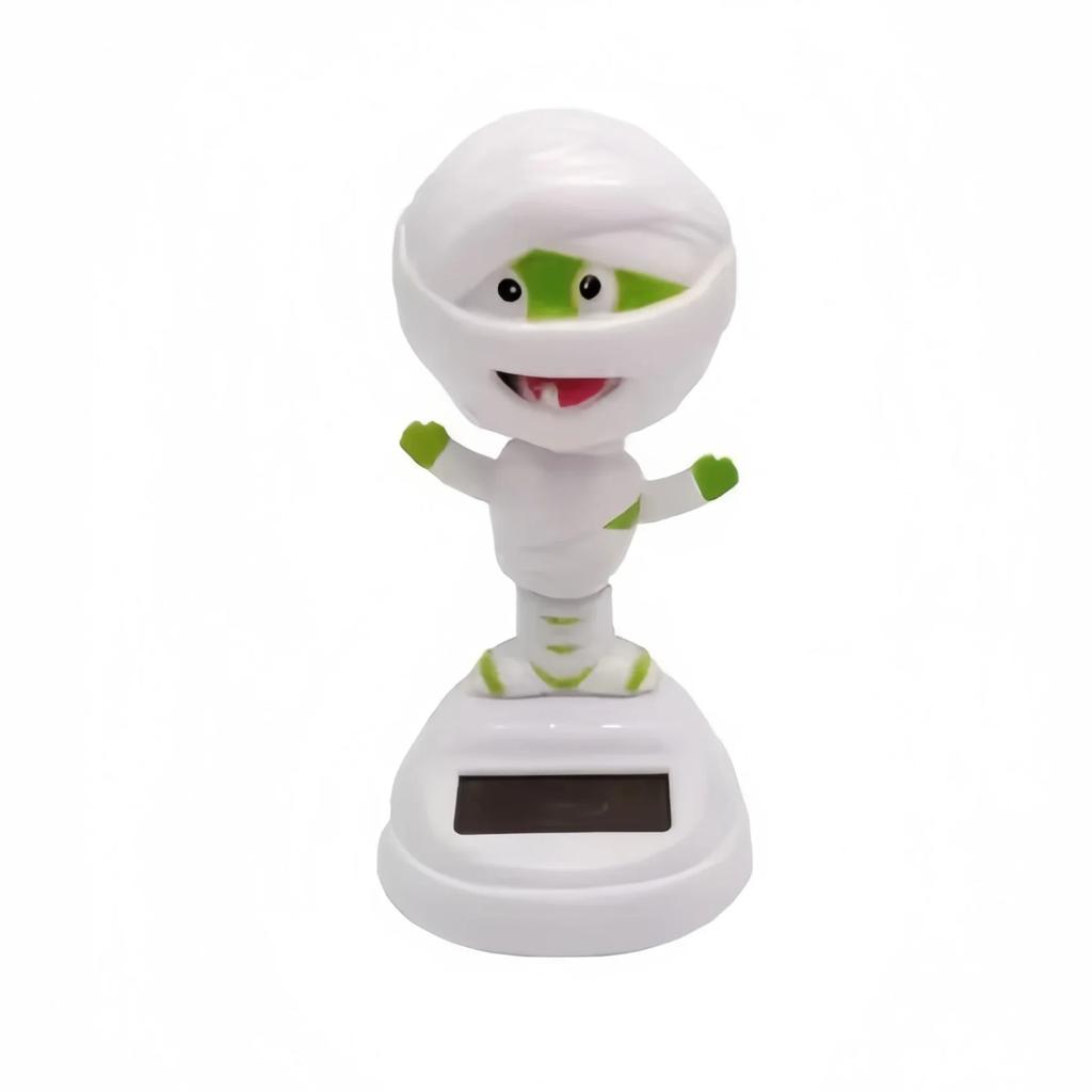 Hot Selling Halloween Solar Creative Swinging Head Doll Car Ornaments Cartoon Ornaments Gifts for Children