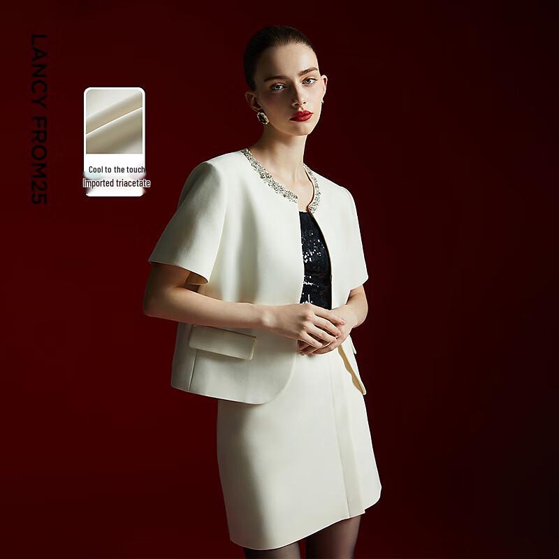 

LANCY Focus Series Triacetate Cooling Round Neck Short Jacket 2XL