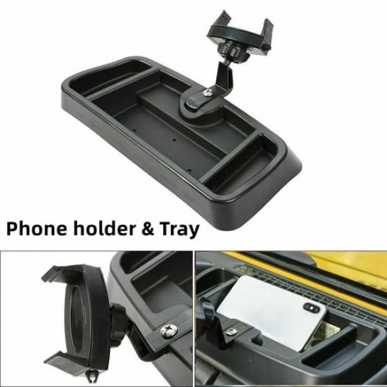 Dash Mount Phone Holder Tray Kit for Jeep Wrangler TJ 1997-2006 360° Rotion