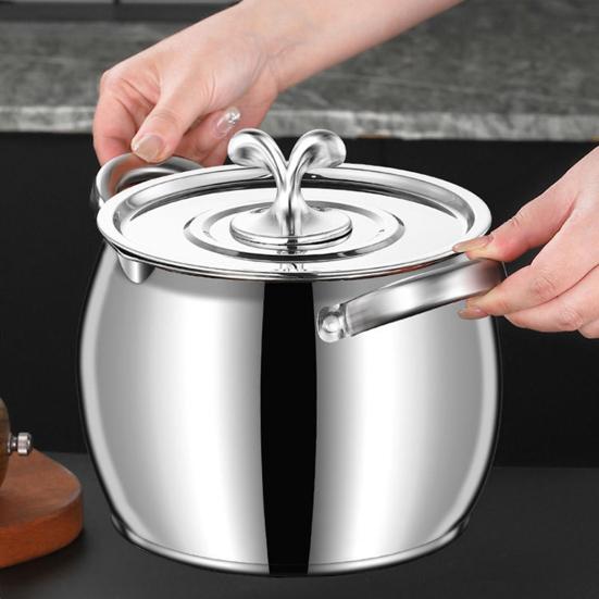 Bacon Grease Container with Strainer Scoop Stainless Steel Large Capacity Oil Container Heat-Resistant Rust-Proof Multi-Purpose Tool for Frying Oil