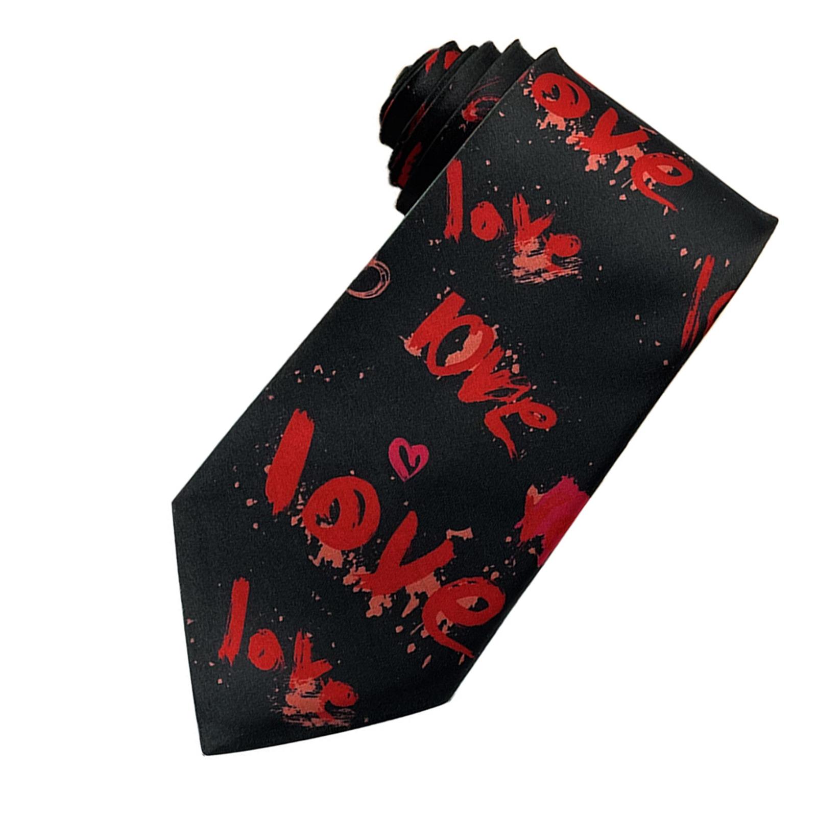 

Luxury Mens Neck Tie Gift Rose And Bear Pattern Lightweight Polyester With Smooth Drape Comfortable For Daily Use