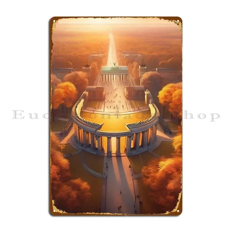 Ancient Berlin View Metal Sign Designer Garage Cinema Design Cinema Tin Sign Poster 20x30cm(7.8x11.8inch)