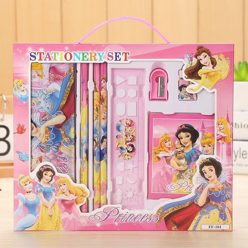 Disney Stationery Set Including Cartoon Design Gift Box Notebook Pencil Ruler Marker Box Etc Creative Art Supplies and Office Supplies Gift Set