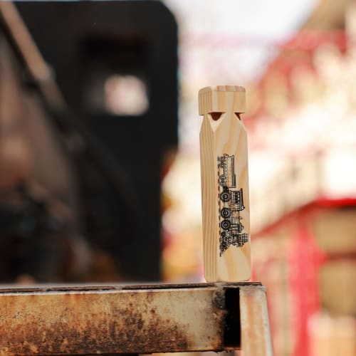 Solid Wood Train Whistle, 4 Tone, Musical Toy for Kids (1 Pack)