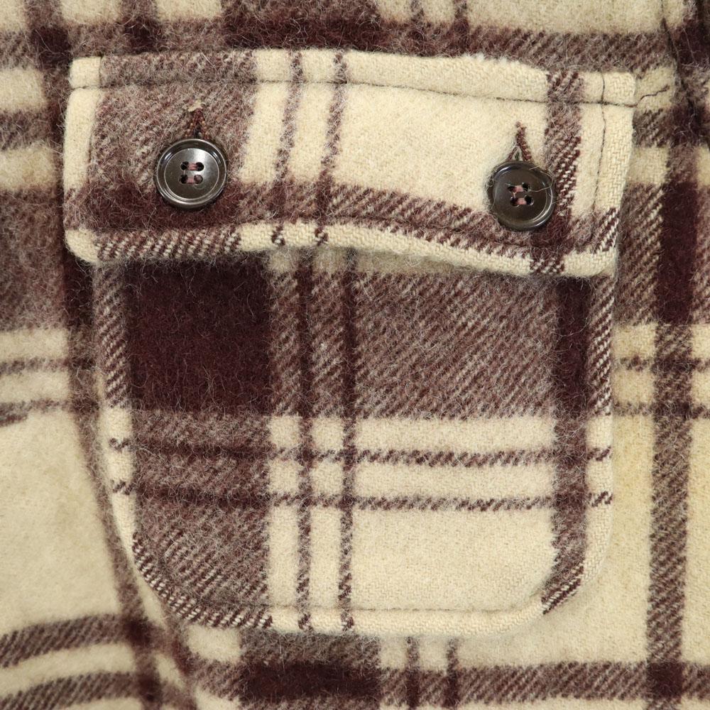 Field Stream 50s Vintage Long Sleeve Wool Shirt Jacket M Beige and Others Men's Used