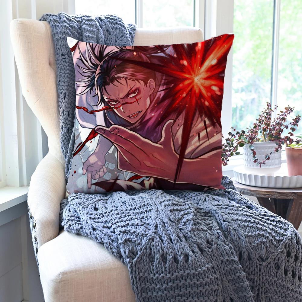 Choso Jujutsu Kaisen Anime Pillow Case Square Pillow Bedroom Sofa Leisure Comfort Cushion Car Living Room Home Decoration 40X40