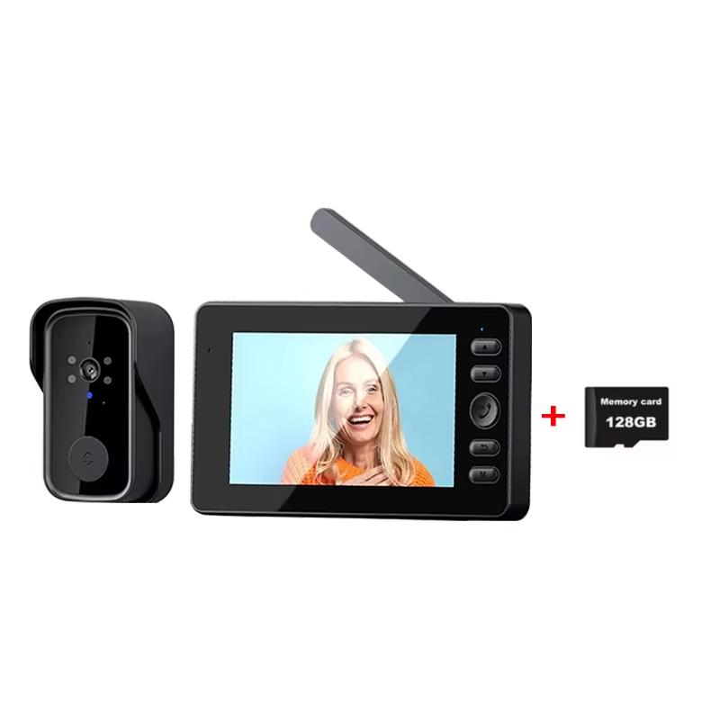 Wireless Video Doorbell, 4.3" IPS Screen 1080P High Definition Video, Wireless Two-way Intercom, Night Vision, Waterproof