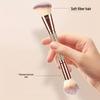 Dual-Ended Soft Bristle Foundation & Blush Brush for Contouring and Nose Shadow Makeup.