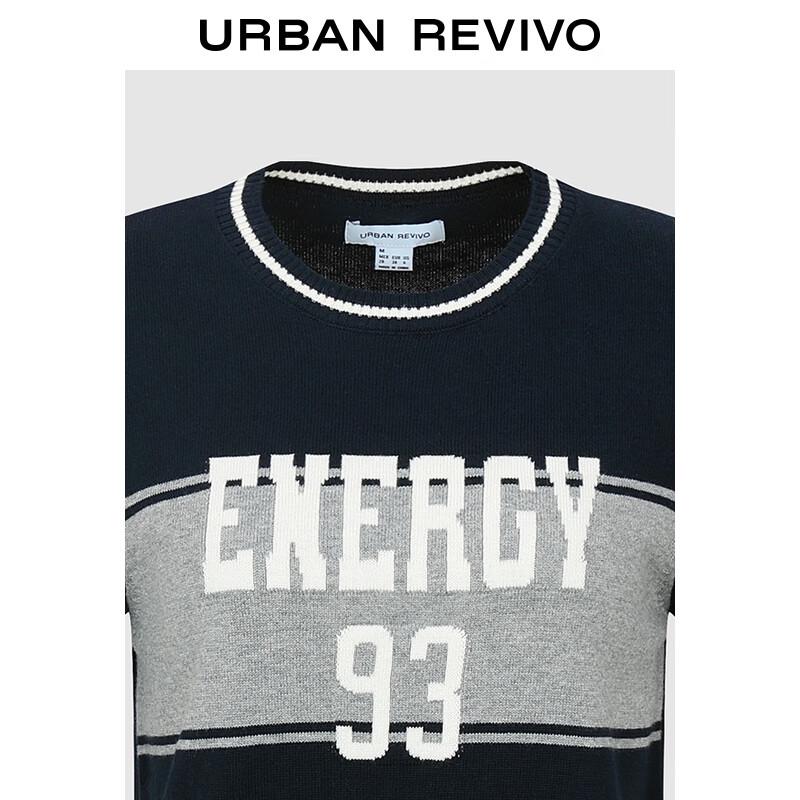 UR Damen Colorblock Letter Kurzes Strickoberteil