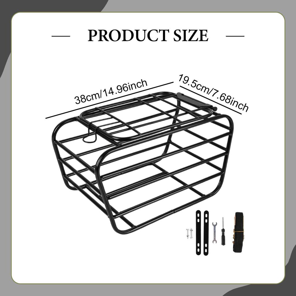 Rear Bike Basket Elegant Biking Rack Basket Bicycle Basket Bicycle Cargo Rack for Daily Commutes Mountain Bikes Hiking Shopping