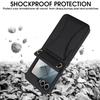 Samsung Flip6/7 Leather Crossbody Phone Case with Card Slot & Tempered Film Protection