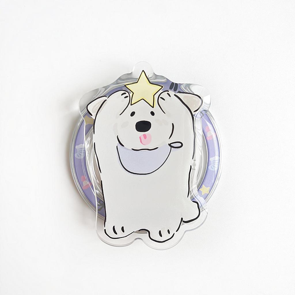 Magsafe Magnetischer Cartoon Handy Airbag Ständer - Einziehbarer Acryl Desktop Halter