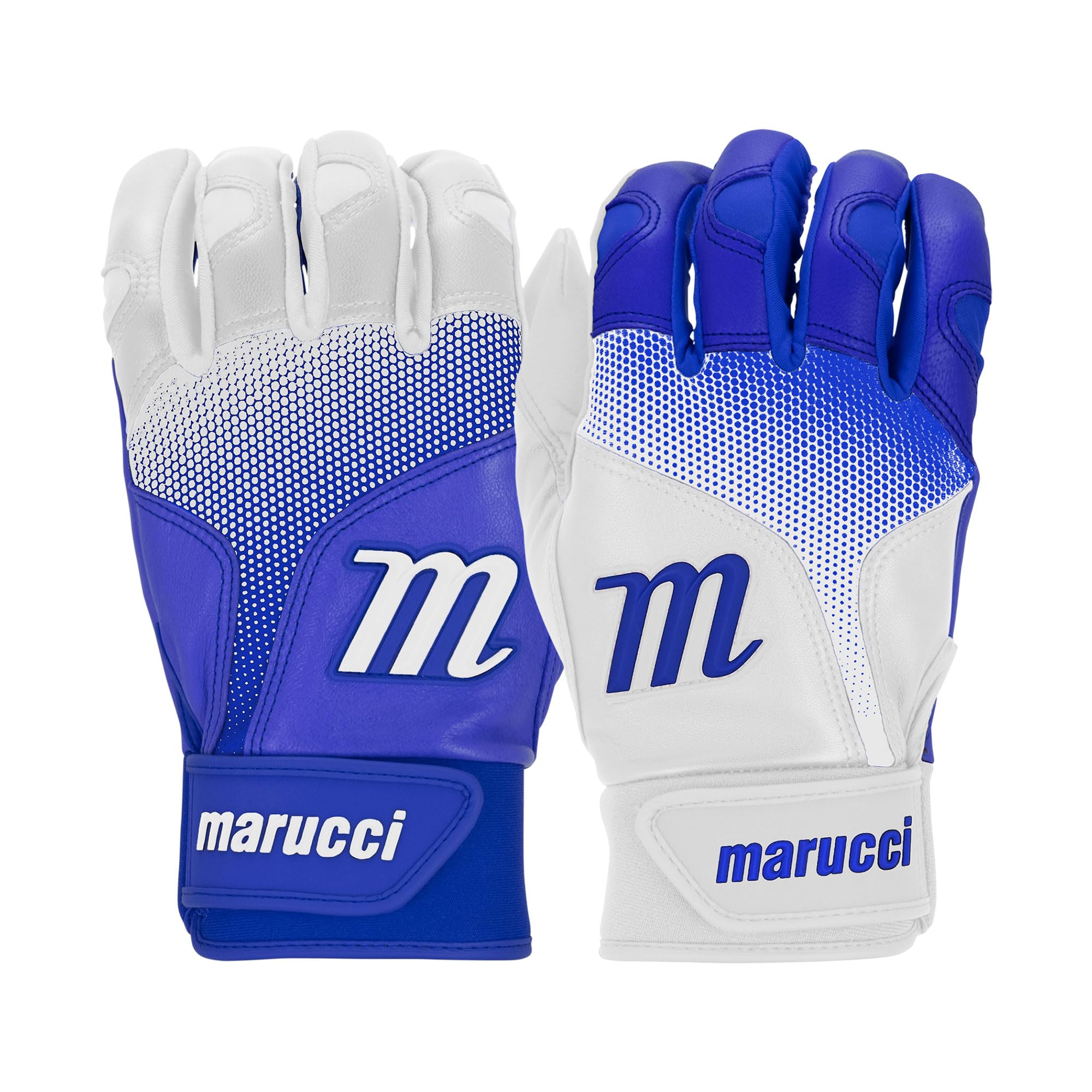 Marucci Sports PWR Fade Batting Gloves White Royal AS