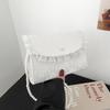 Sweet wind lace oblique span small bag fashionable small fresh popular pearl chain shoulder bag