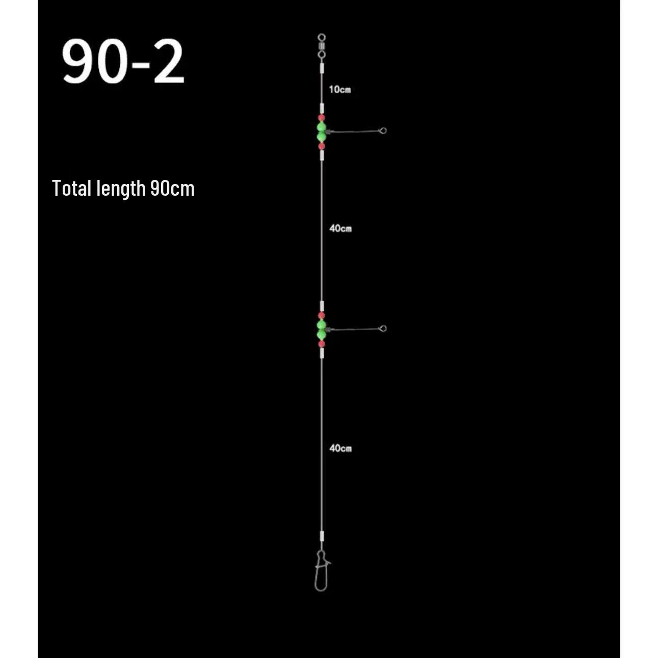 Светящаяся оснастка для дальнего заброса с вертлюгом-застежкой для карпа, окуня и горбыля
